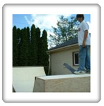 Droping in on a halfpipe